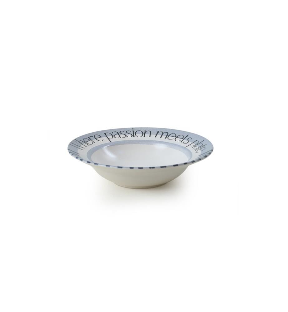 Assiette, Blanche, Bleue, 100% CERAMIQUE