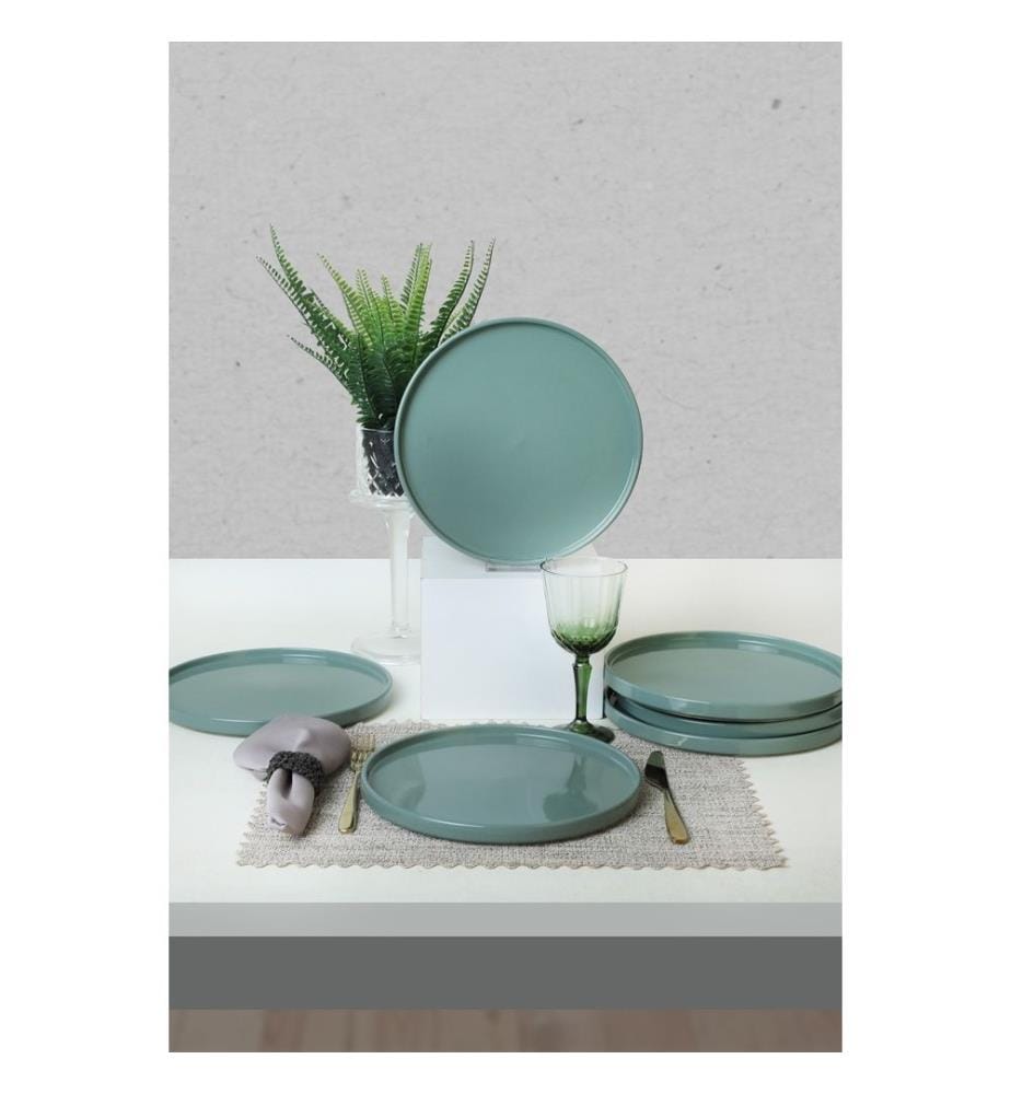 Servierteller-Set, 6-teilig, Grün, 100 % Keramik, antibakteriell