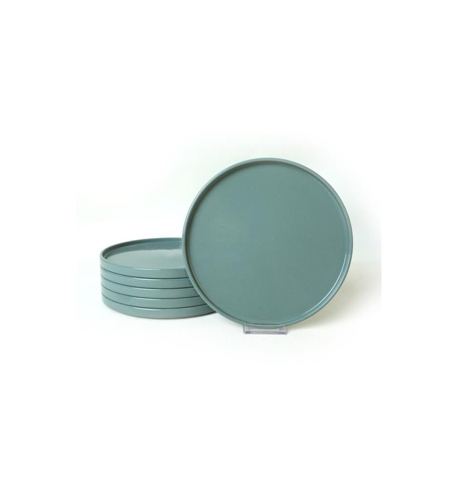 Servierteller-Set, 6-teilig, Grün, 100 % Keramik, antibakteriell