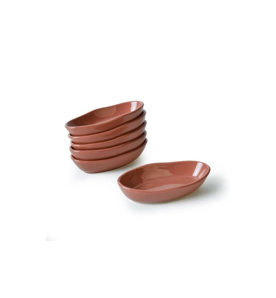 Set de bols apéritifs, 6 pièces, marron, 100% céramique, antibactérien