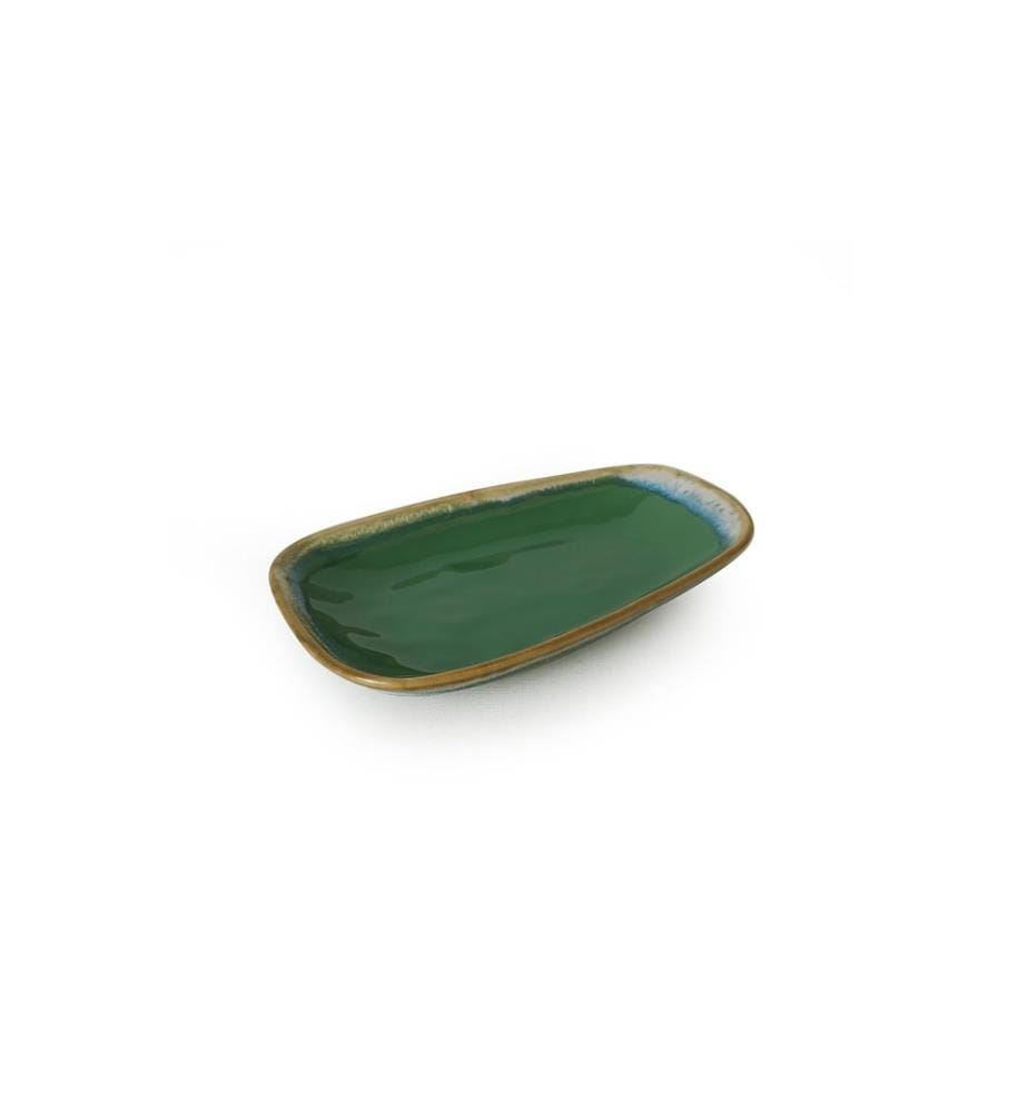 Plat, 2 pièces, vert, crème, 100% céramique, antibactérien