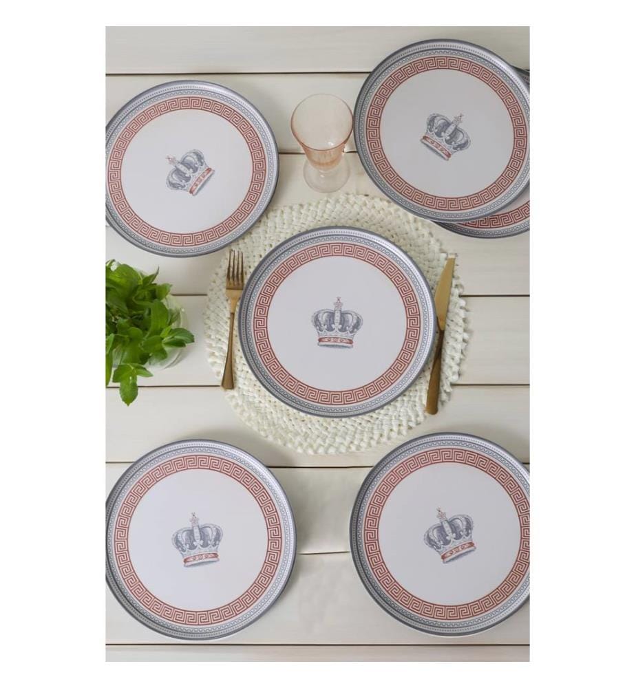 Servierteller-Set, 6-teilig, weiss, 100 % Keramik