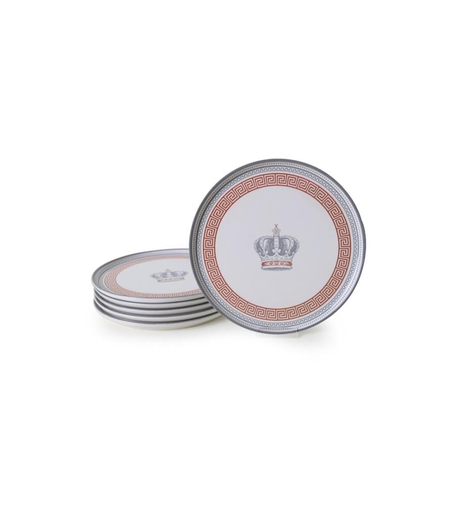 Servierteller-Set, 6-teilig, weiss, 100 % Keramik