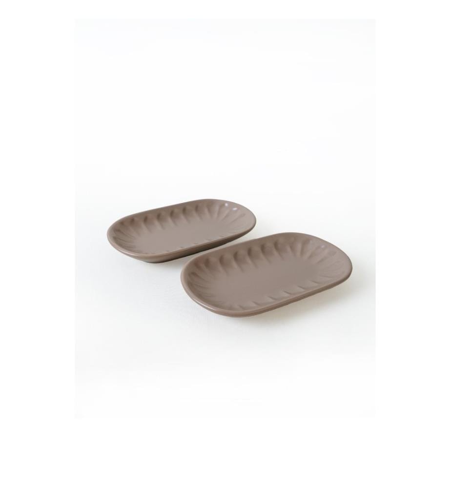 Set d'assiettes, 2 pièces, Beige, 100% CERAMIC STONEWARE