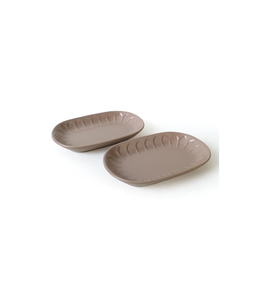 Set d'assiettes, 2 pièces, Beige, 100% CERAMIC STONEWARE