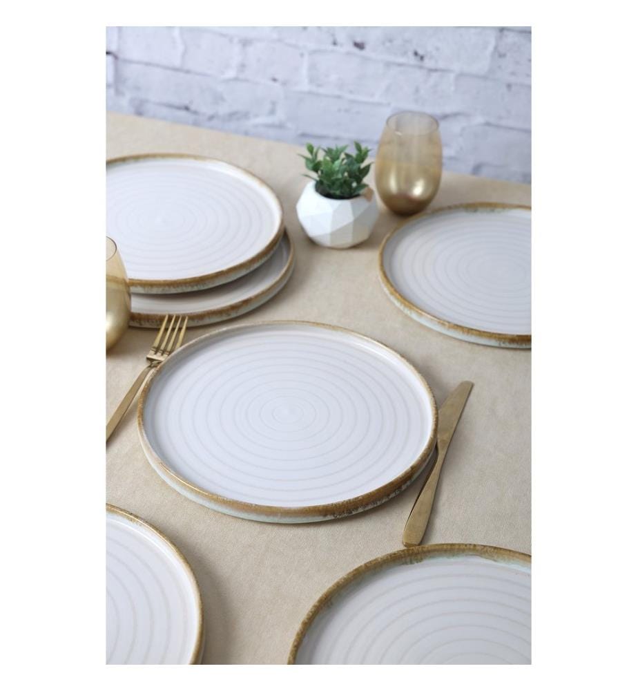 Servierteller-Set, 6-teilig, weiss, 100 % Keramik