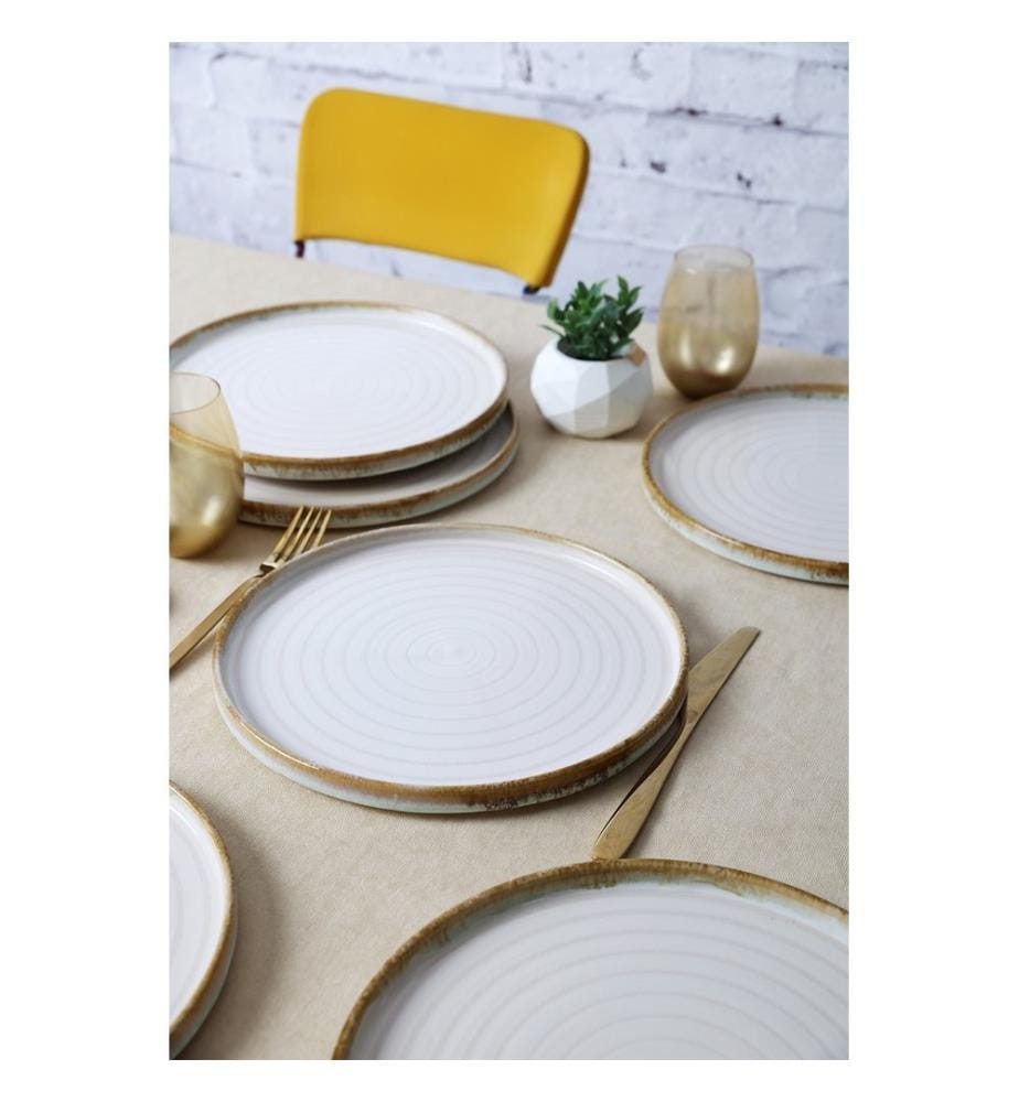 Servierteller-Set, 6-teilig, weiss, 100 % Keramik