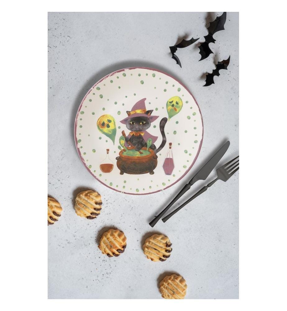 Servierteller-Set, 6-teilig, mattweiss, 100 % Keramik