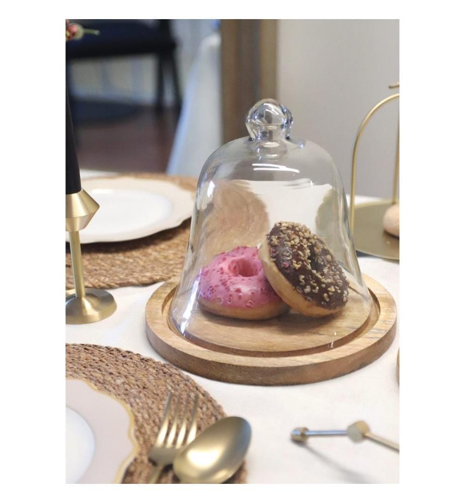 Assiette de service pour gâteaux, transparente, 100% VERRE
