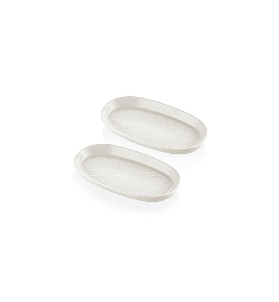 Servierplatte, Creme, 100 % Keramik