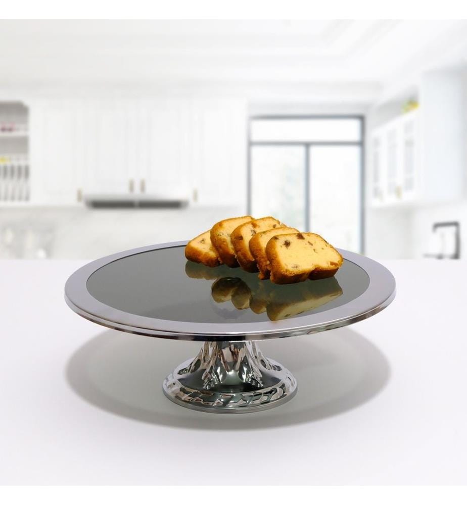 Dessertteller, Silber, Edelstahl
