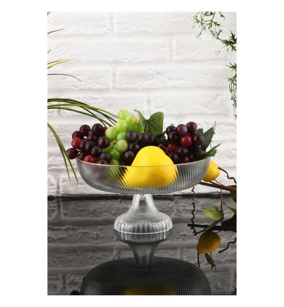 Assiette à fruits, transparente, 100% VERRE