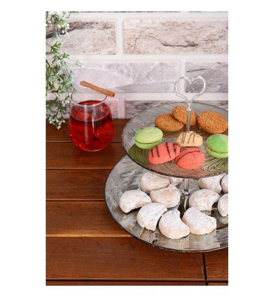 Assiette à biscuits, fumée, 100% VERRE