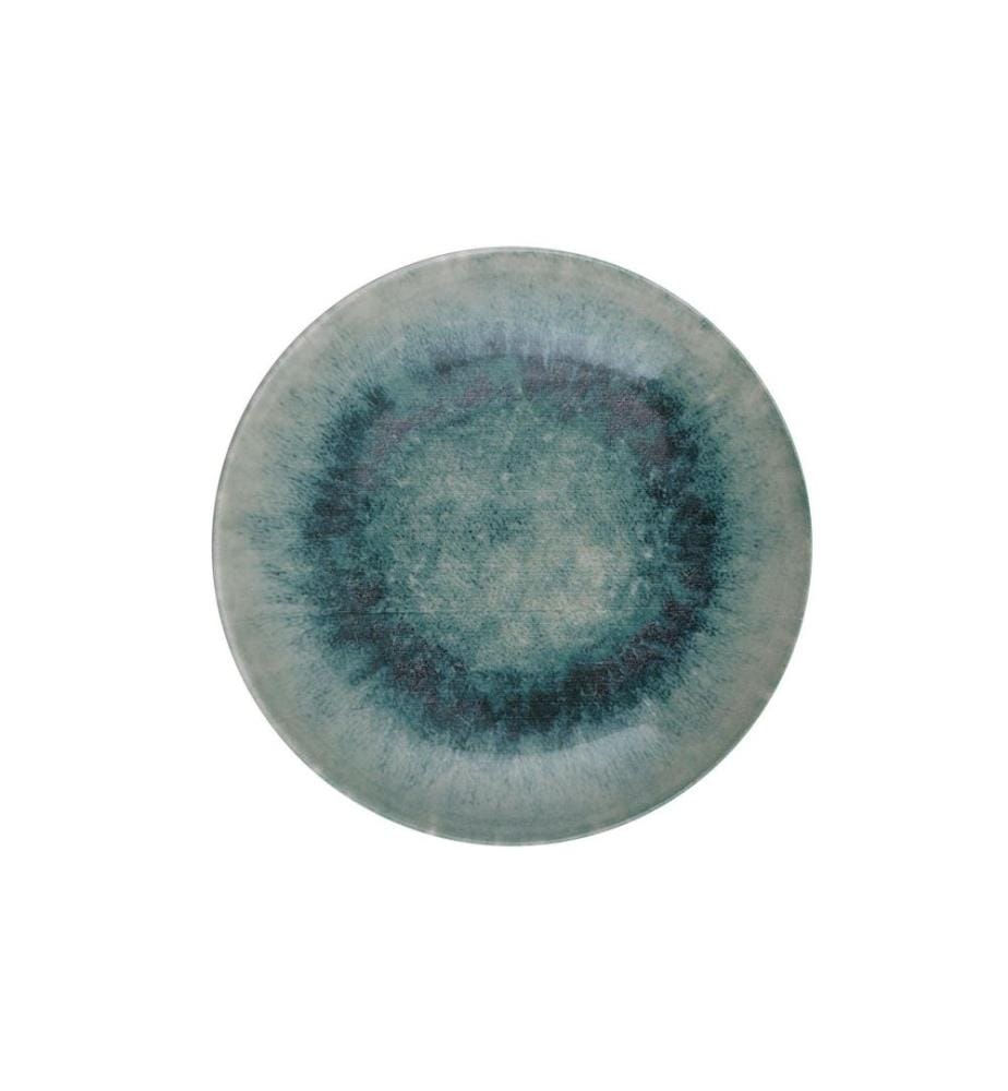 Essservice, 18-teilig, Weiss, Blau, Porzellan