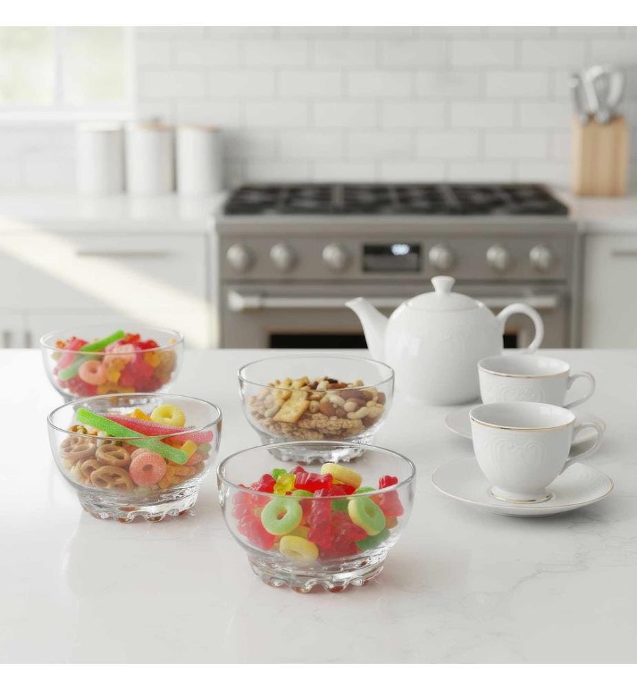 Set de bols en verre, 6 pièces, transparent, 100% VERRE