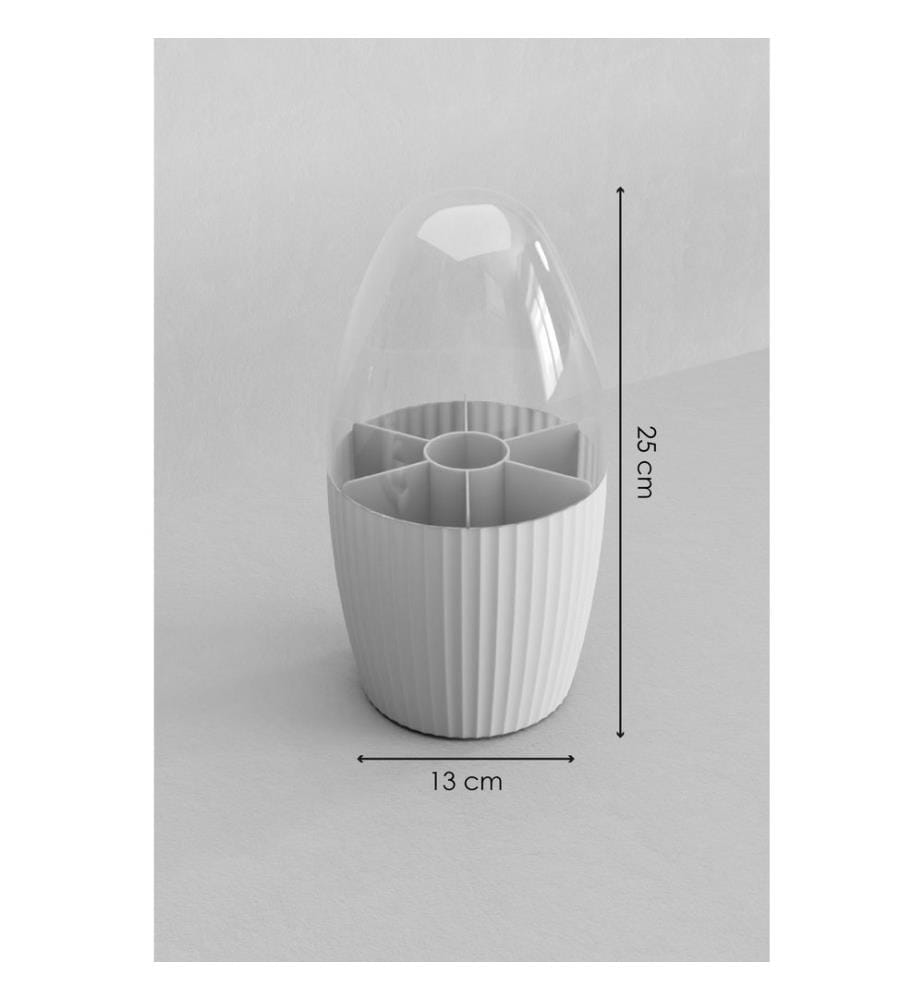 Organizer per il trucco, bianco, 100% PLASTICA