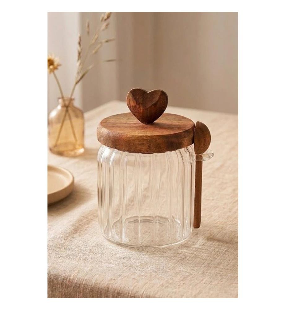 Zuckerdose, 100 % Glas, Braun