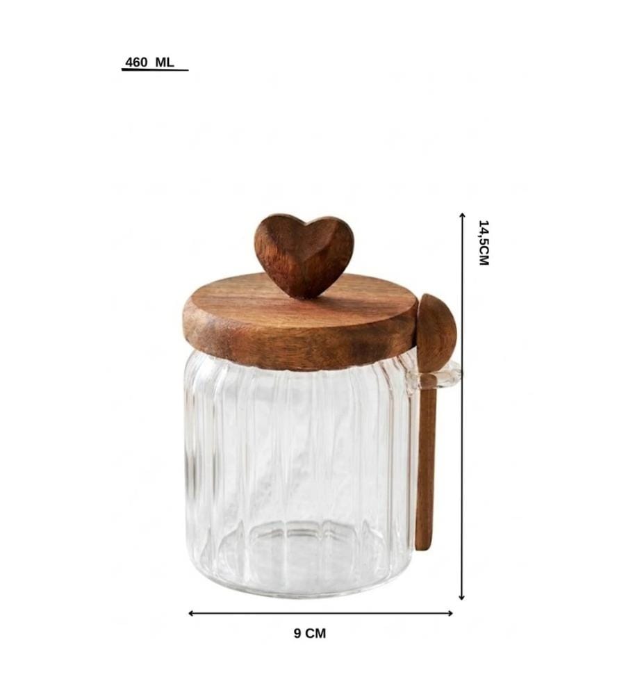 Zuckerdose, 100 % Glas, Braun