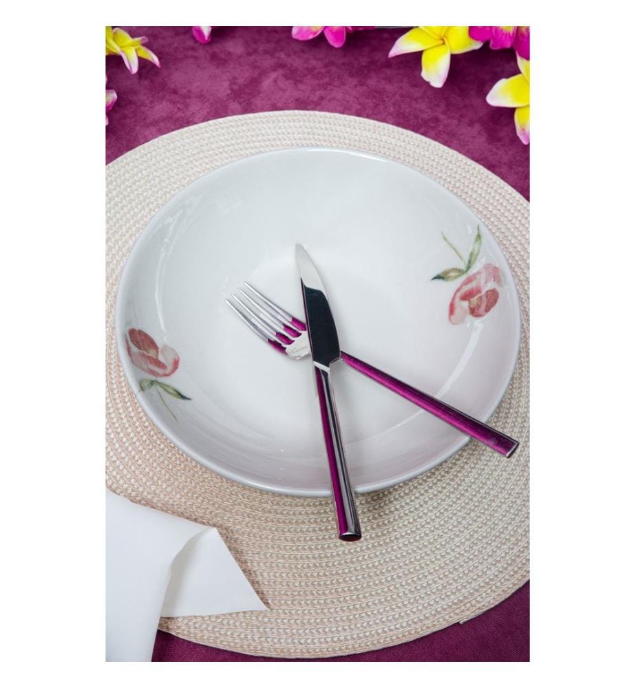 Salatschüssel-Set, 2-teilig, 100 % Porzellan, mehrfarbig