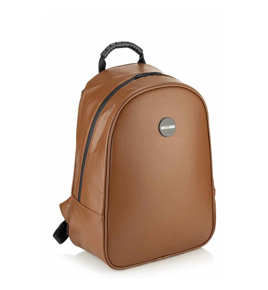 Wickeltasche, 100 % PU-Leder, Hellbraun