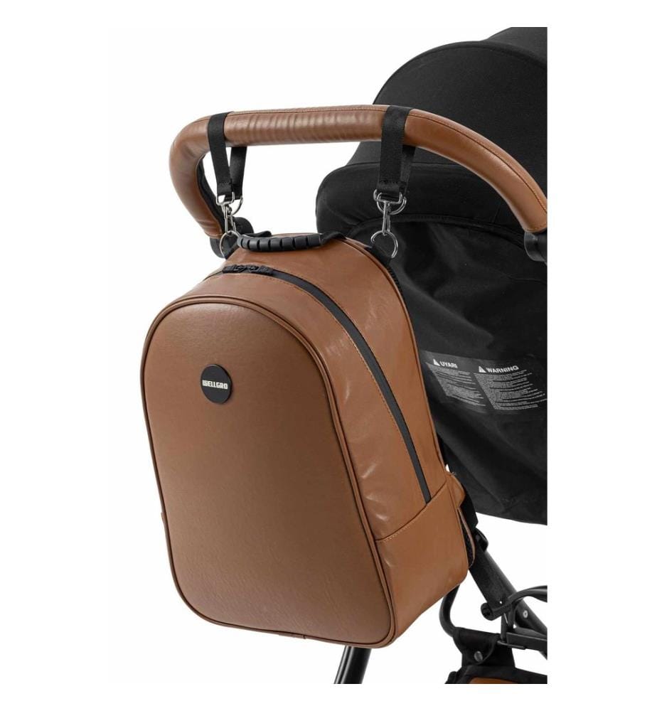 Wickeltasche, 100 % PU-Leder, Hellbraun