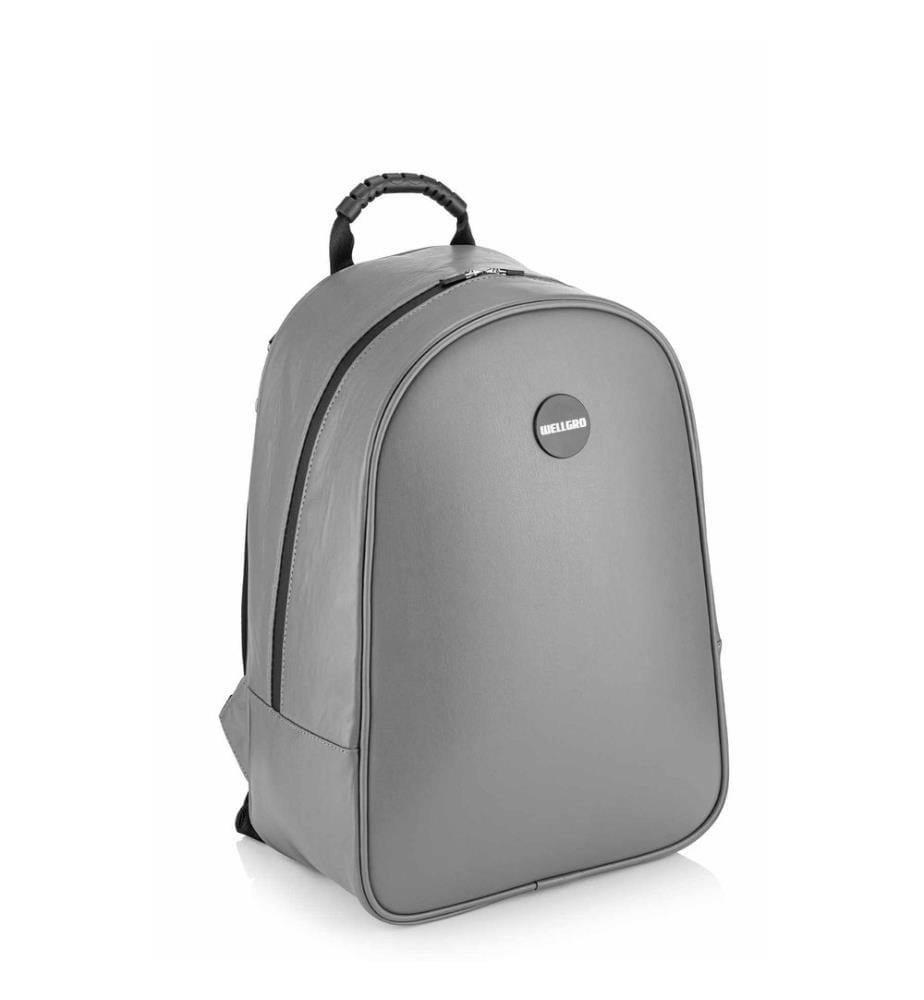 Wickeltasche, 100 % PU-Leder, Grau