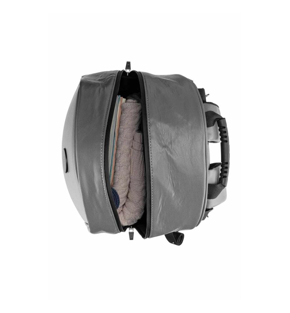 Wickeltasche, 100 % PU-Leder, Grau