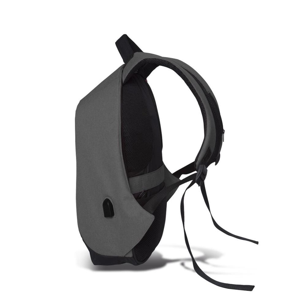 Borsa per laptop, tessuto resistente all'acqua, grigio