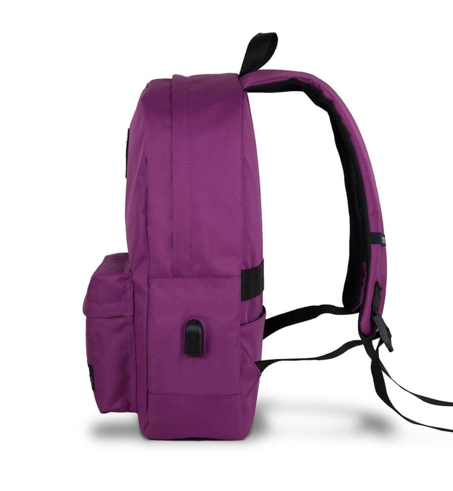Sacoche pour ordinateur portable, tissu imperméable, prune