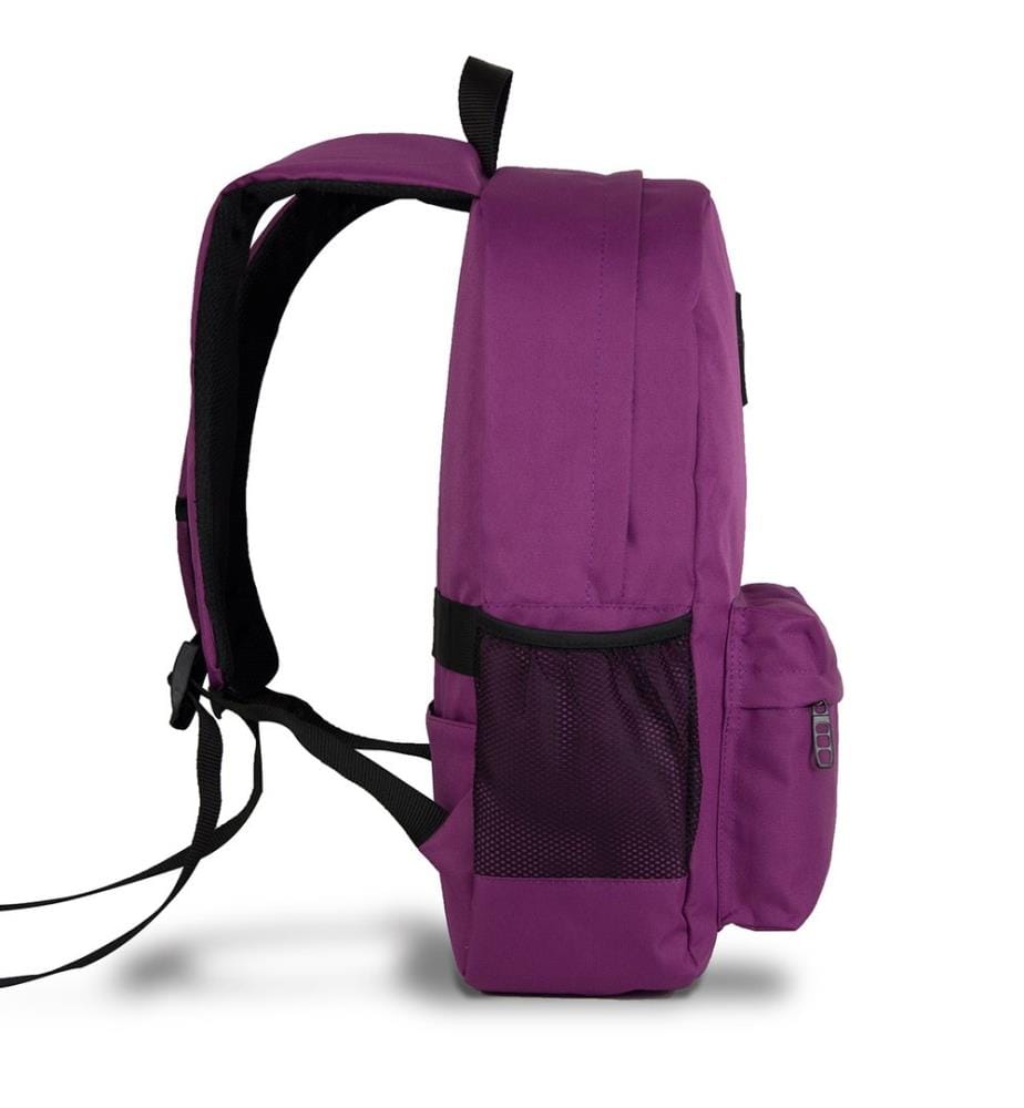 Sacoche pour ordinateur portable, tissu imperméable, prune