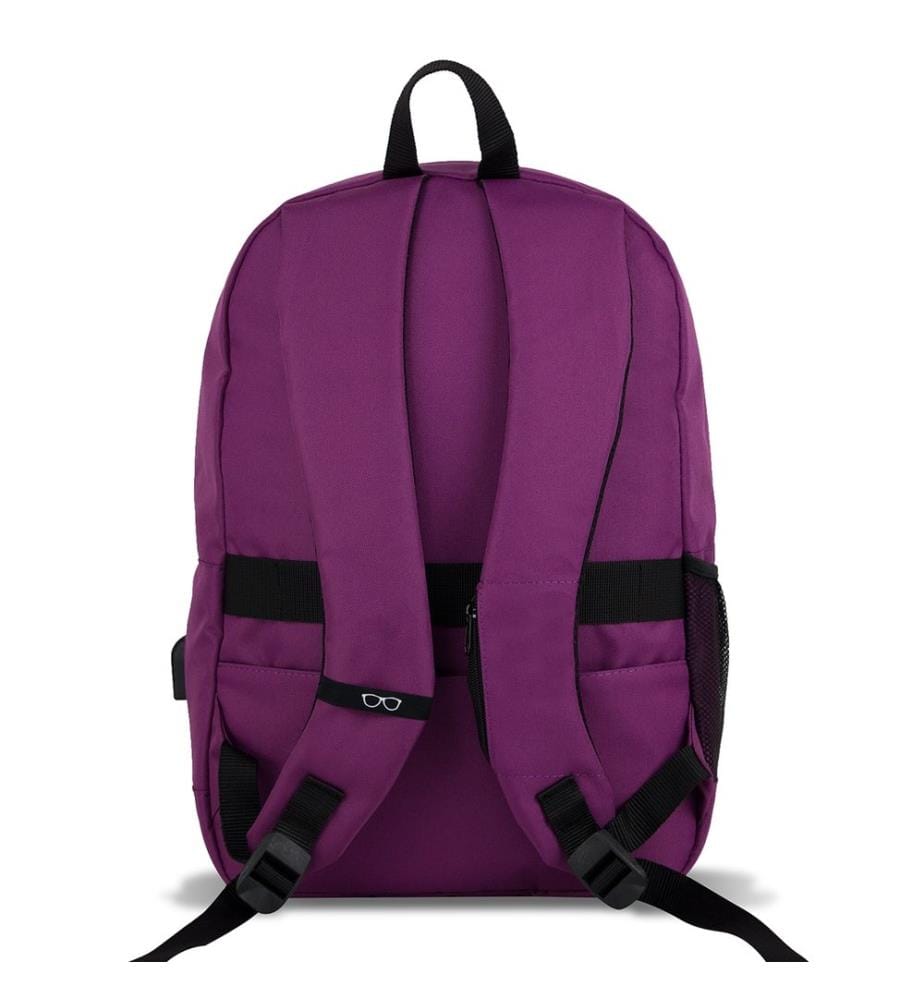 Sacoche pour ordinateur portable, tissu imperméable, prune