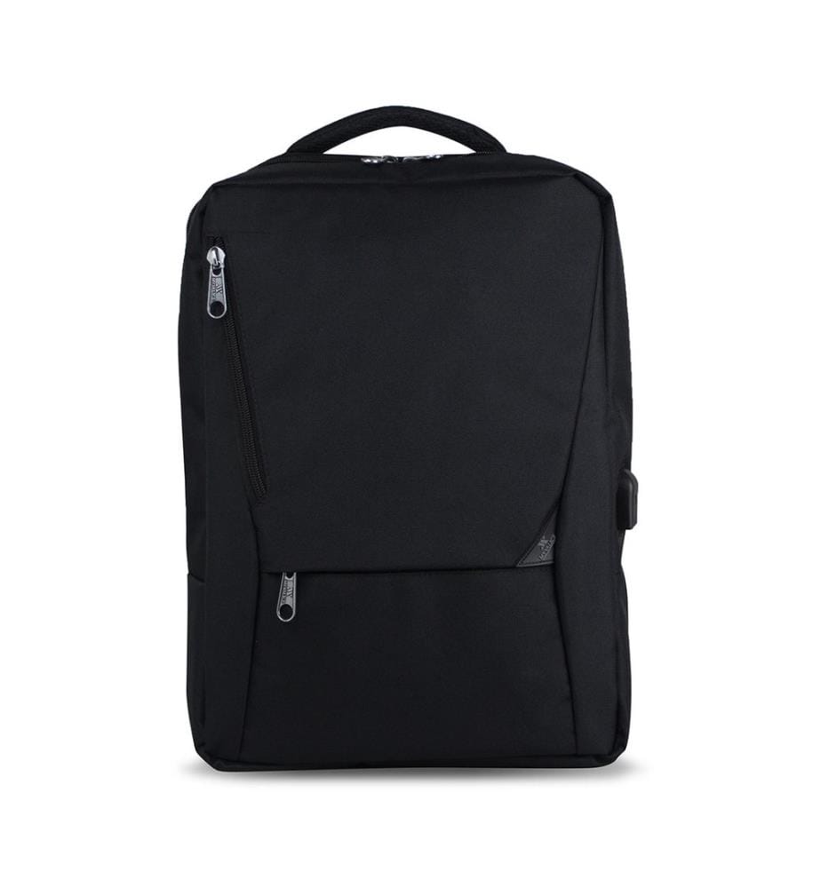 Borsa per laptop, tessuto resistente all'acqua, nera