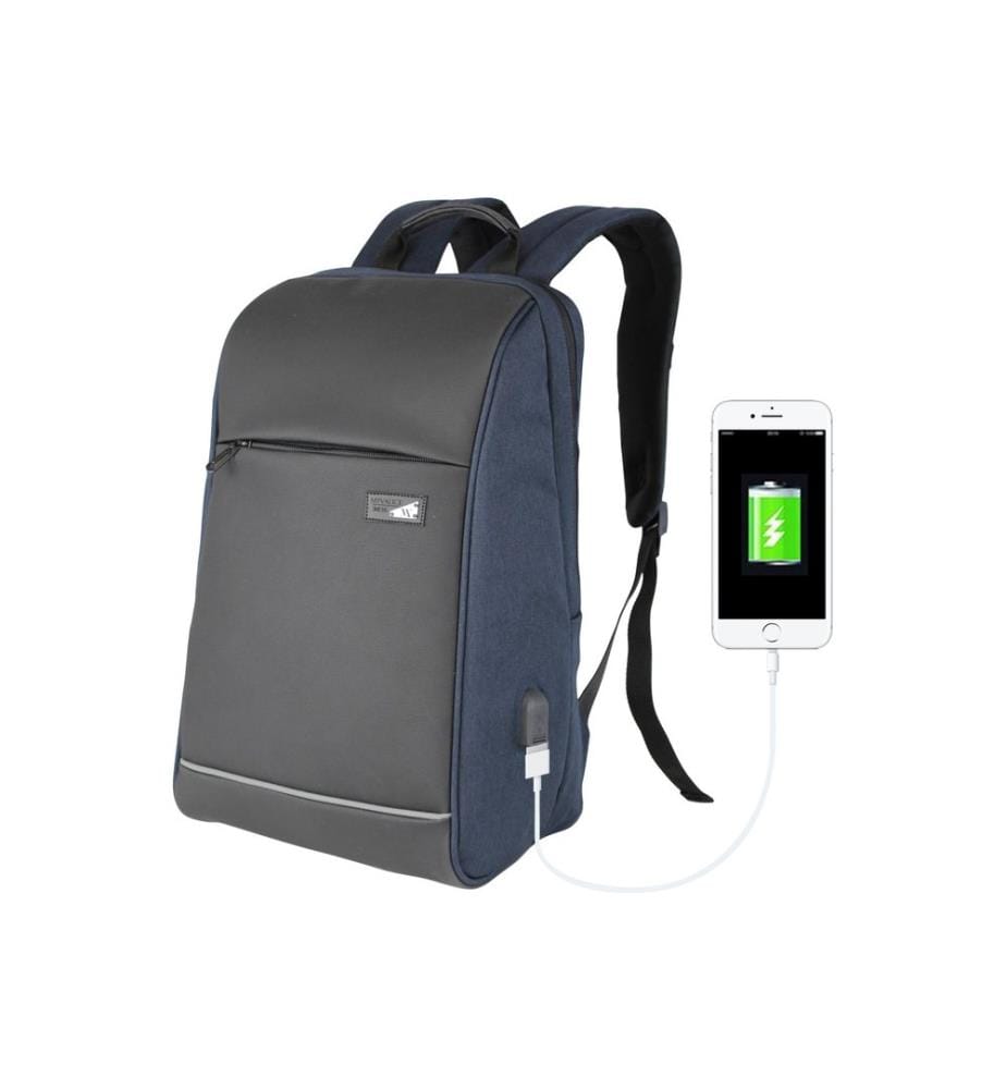 Borsa per laptop, tessuto resistente all'acqua, blu scuro