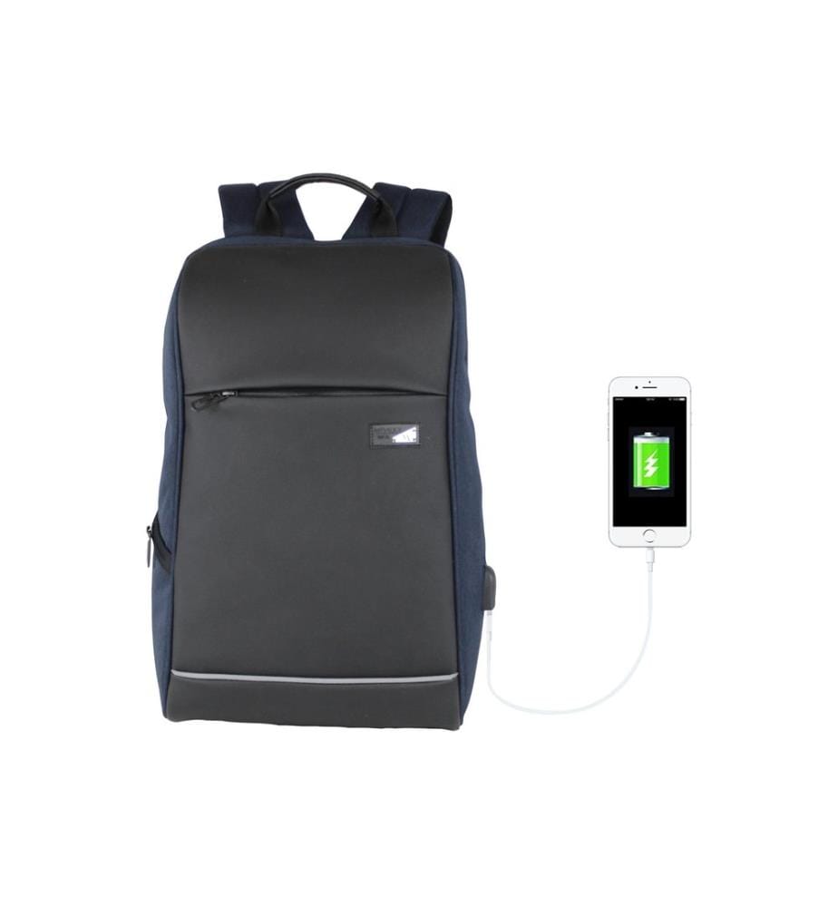 Borsa per laptop, tessuto resistente all'acqua, blu scuro