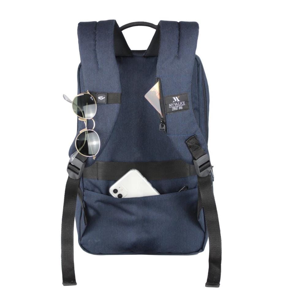Borsa per laptop, tessuto resistente all'acqua, blu scuro