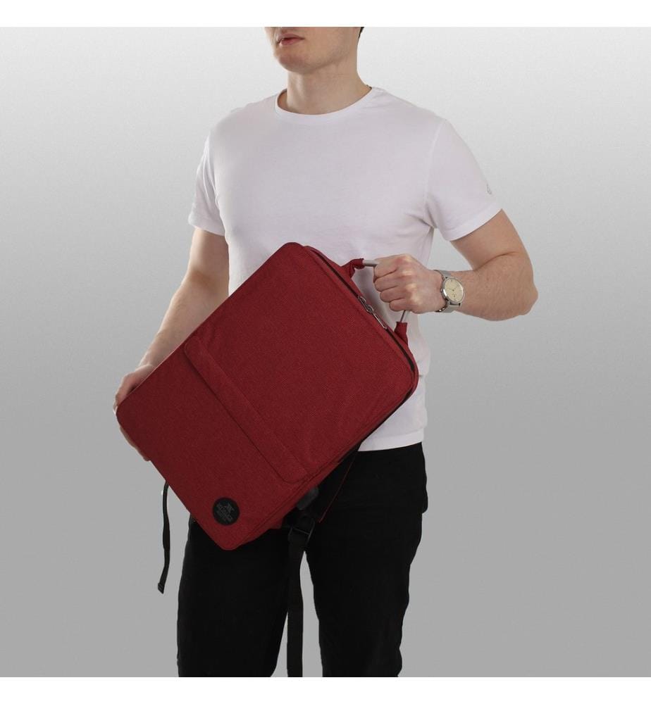 Borsa per laptop, tessuto resistente all'acqua, rosso bordeaux