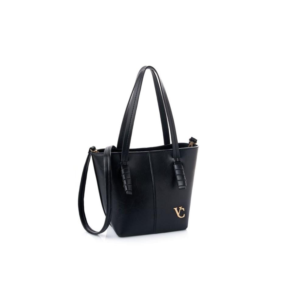 Borsa a tracolla, 100% pelle polivinilica, nera