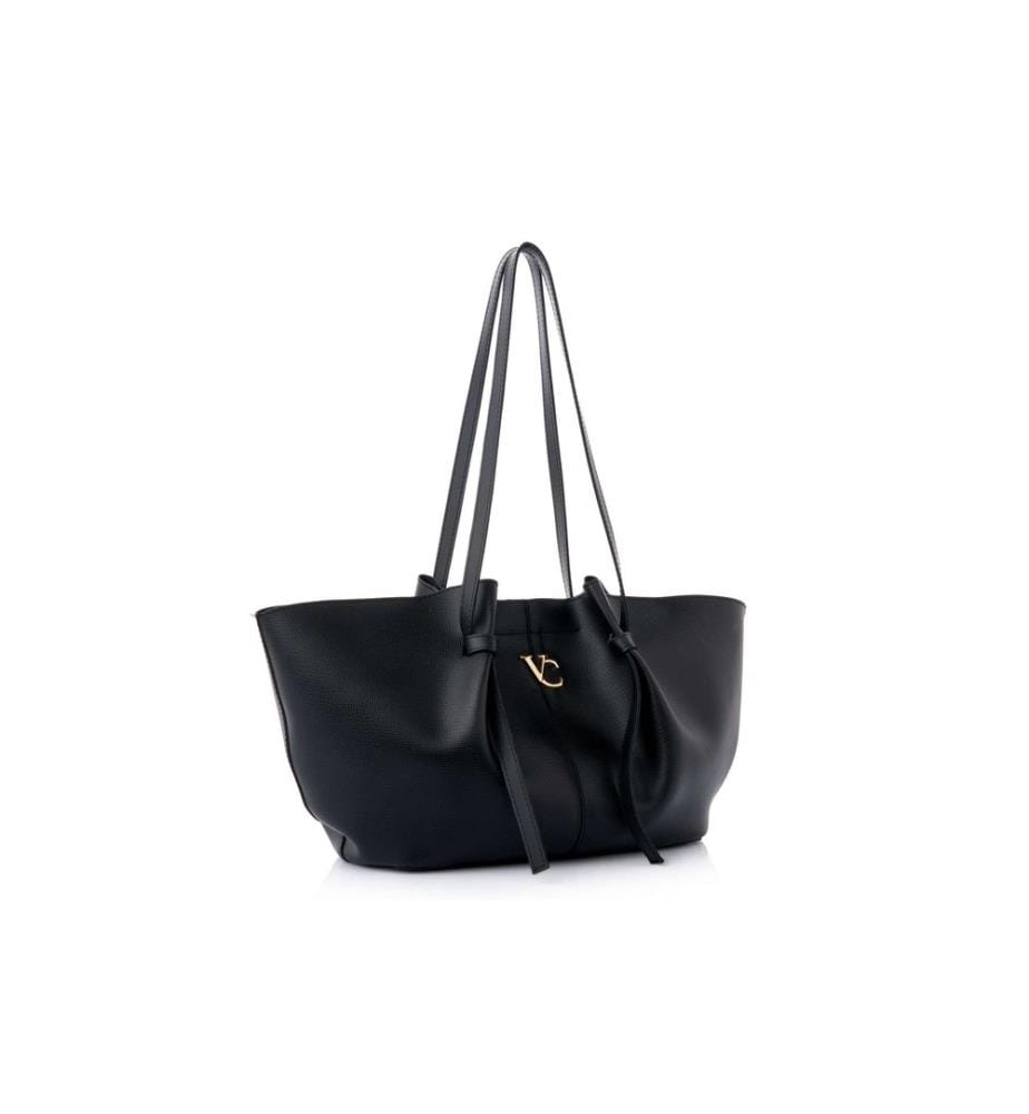 Borsa a tracolla, 100% pelle polivinilica, nera