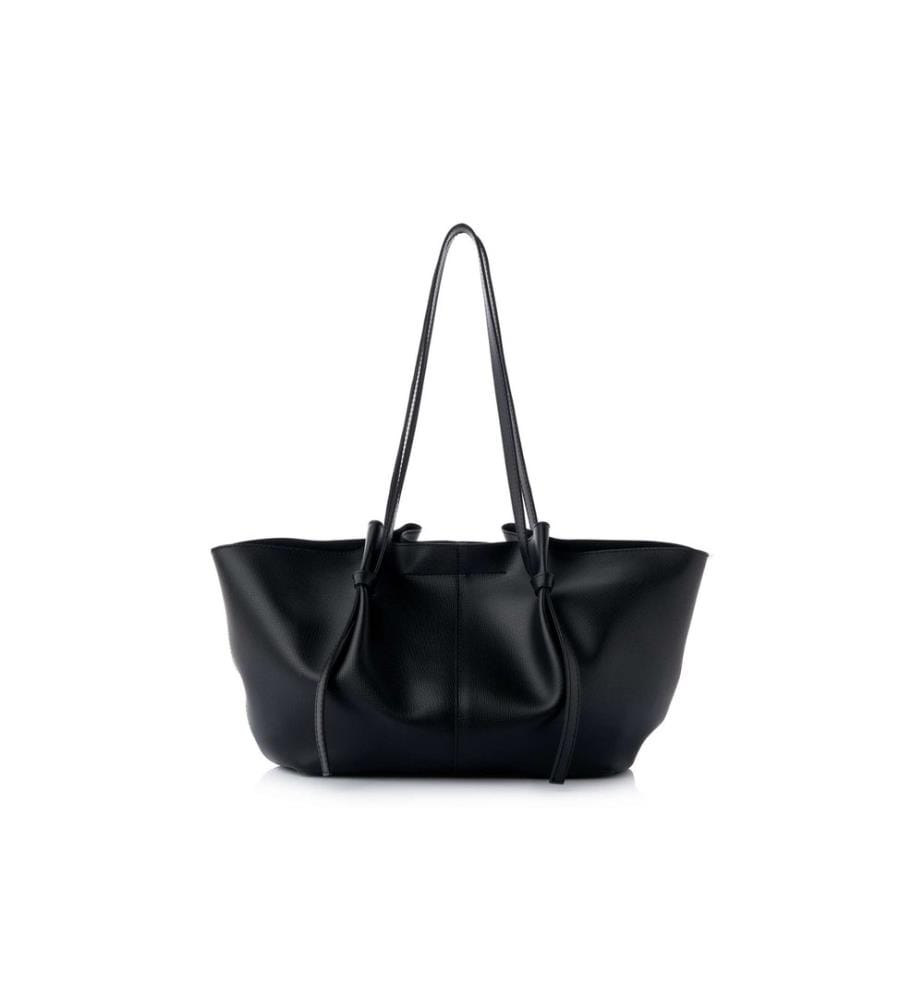 Borsa a tracolla, 100% pelle polivinilica, nera
