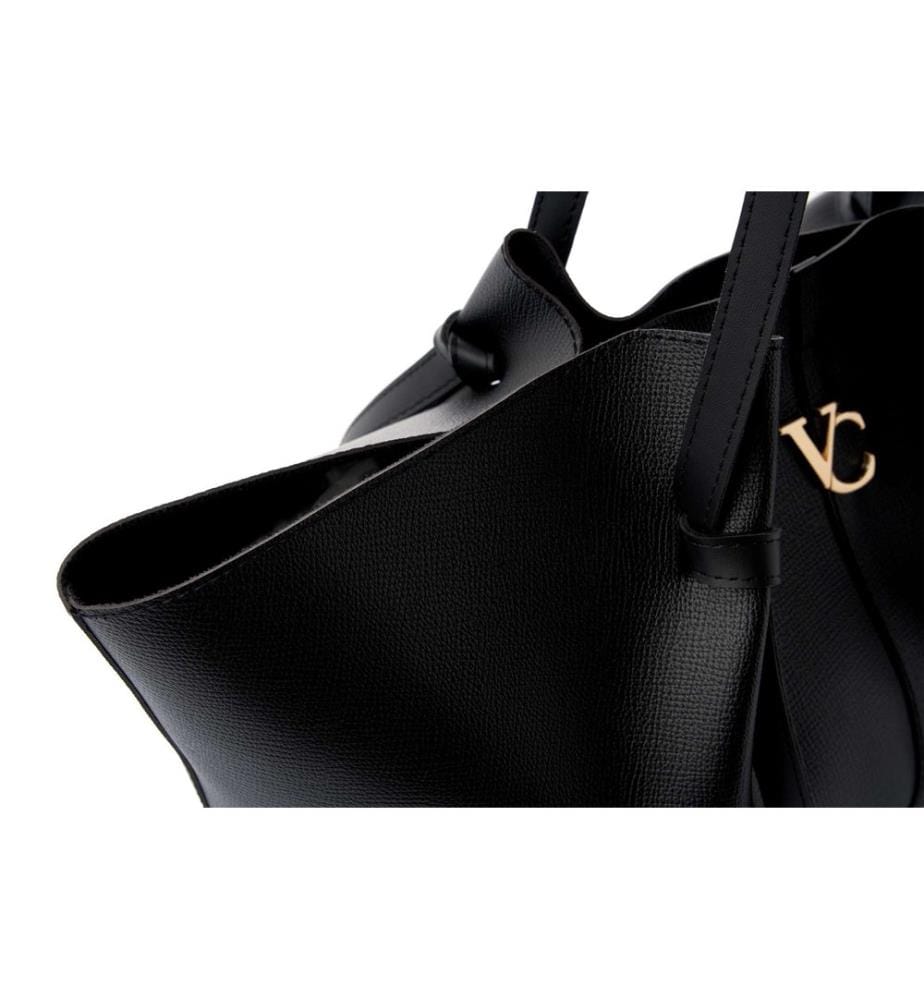 Borsa a tracolla, 100% pelle polivinilica, nera