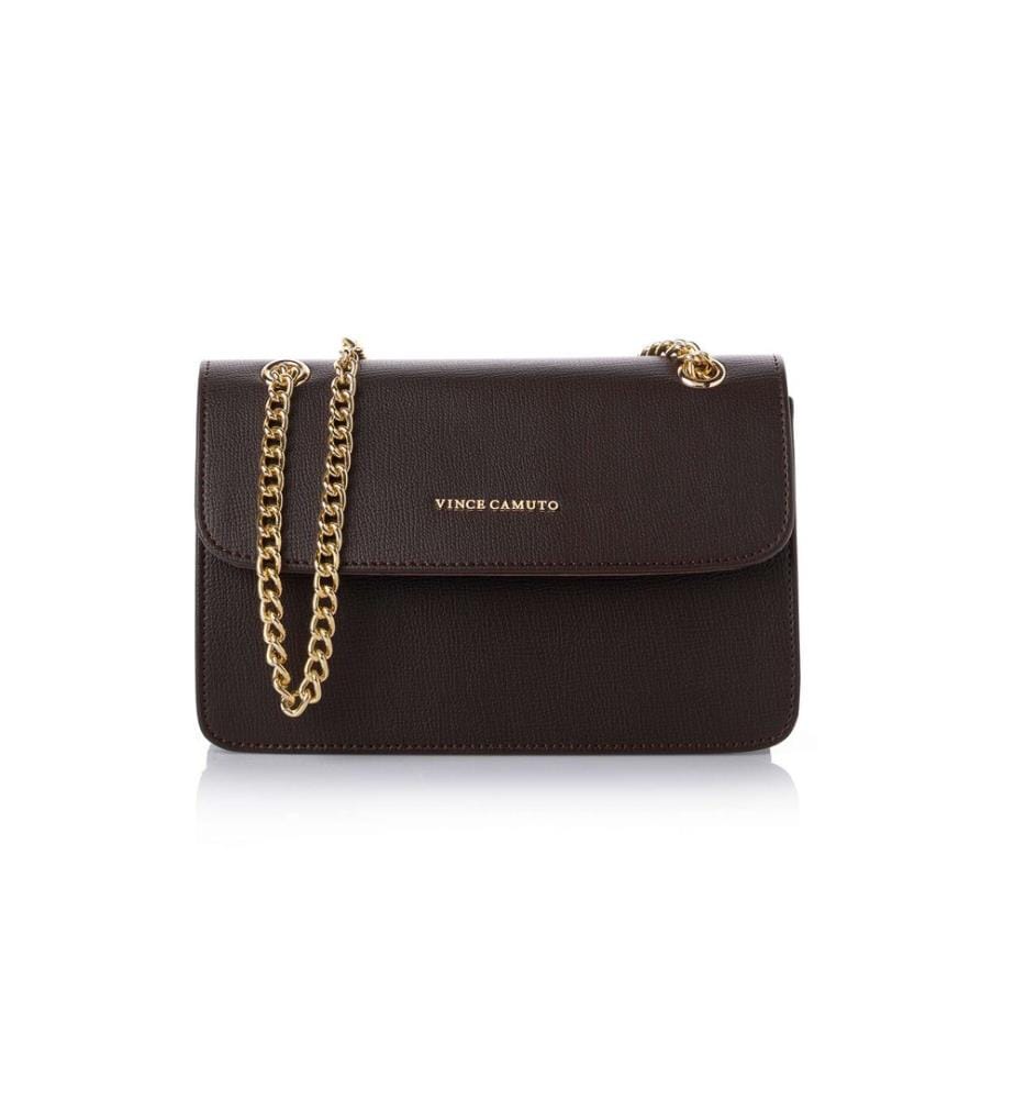 Borsa a tracolla, 100% pelle polivinilica, marrone