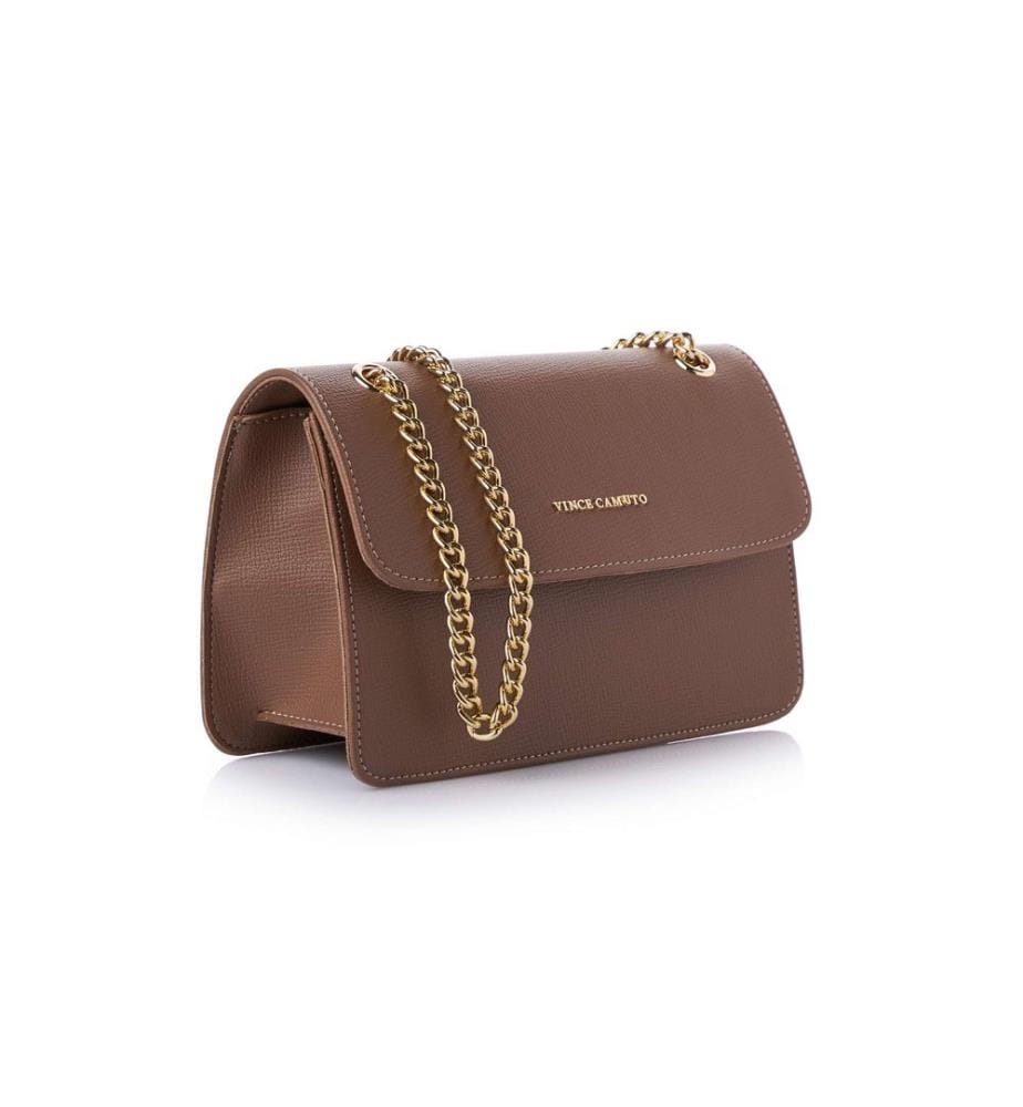Borsa a tracolla, 100% pelle polivinilica, visone