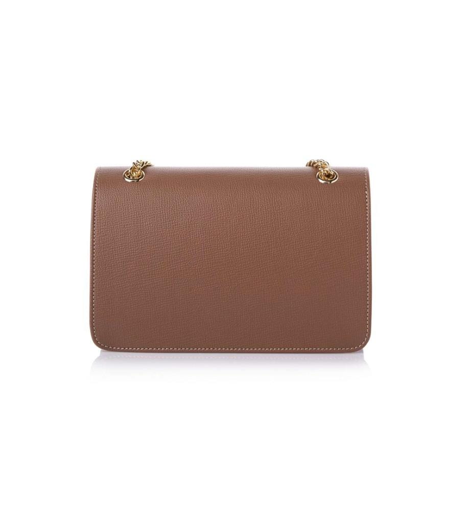 Borsa a tracolla, 100% pelle polivinilica, visone