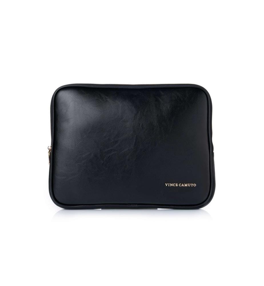 Sacoche pour ordinateur portable, 100 % cuir polyvinyle, noir