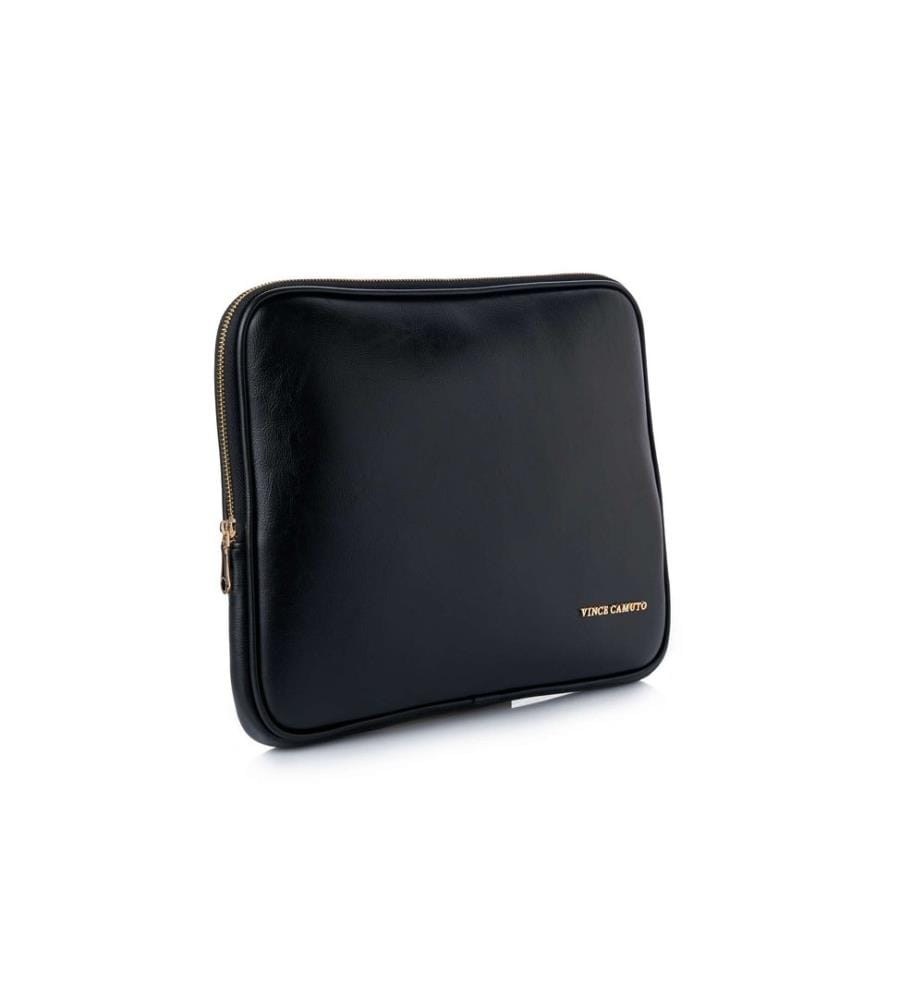 Sacoche pour ordinateur portable, 100 % cuir polyvinyle, noir