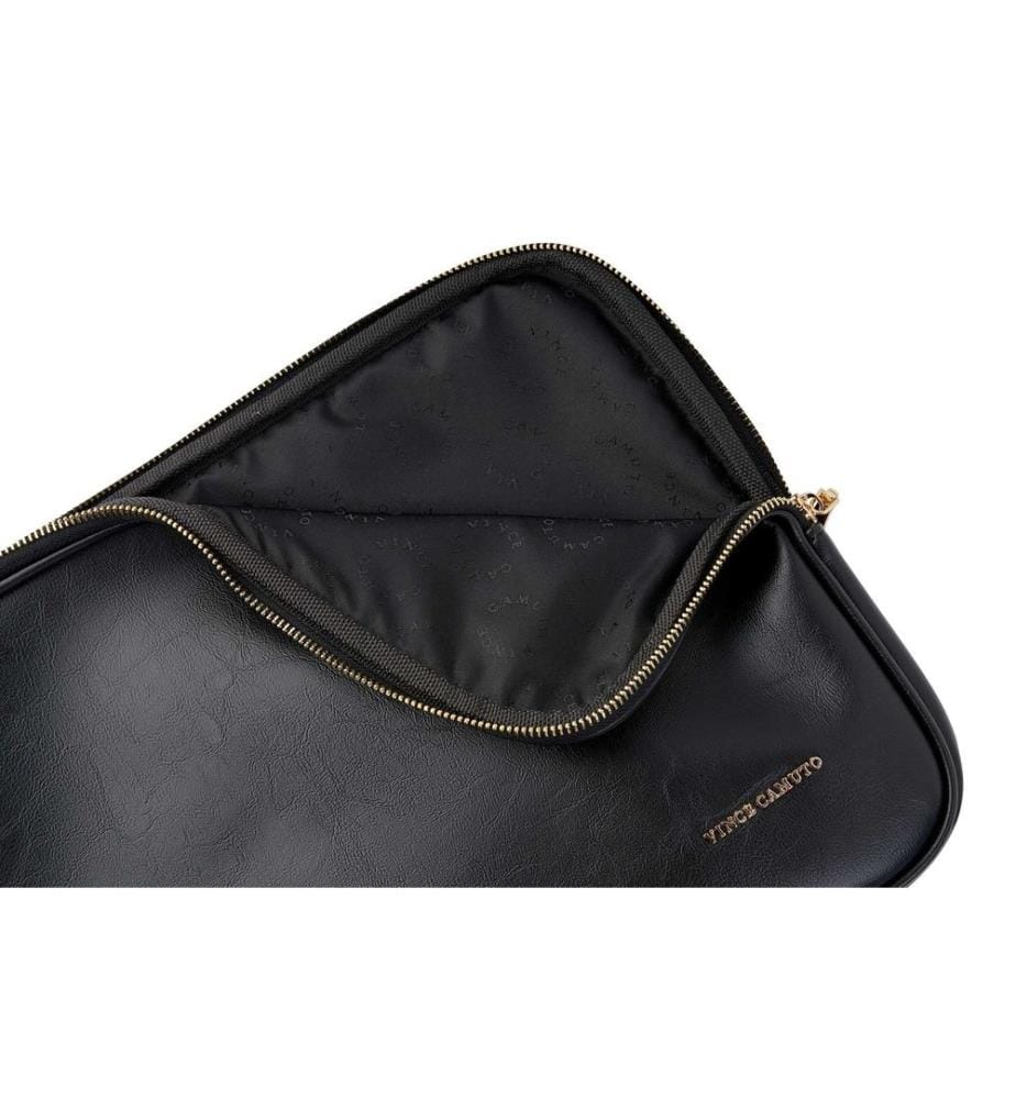 Sacoche pour ordinateur portable, 100 % cuir polyvinyle, noir