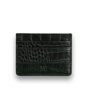Portefeuille en cuir véritable noir.