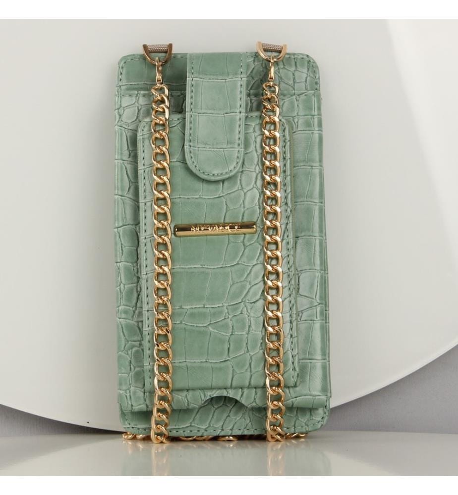 Portefeuille en cuir, couleur menthe