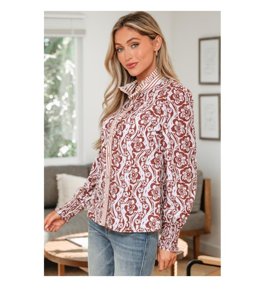 Chemise Manches Longues Boutonnée - Bleu