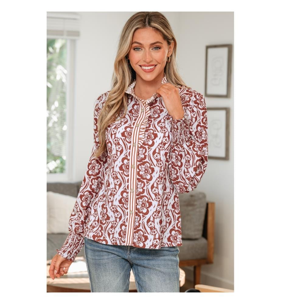Chemise Manches Longues Boutonnée - Bleu